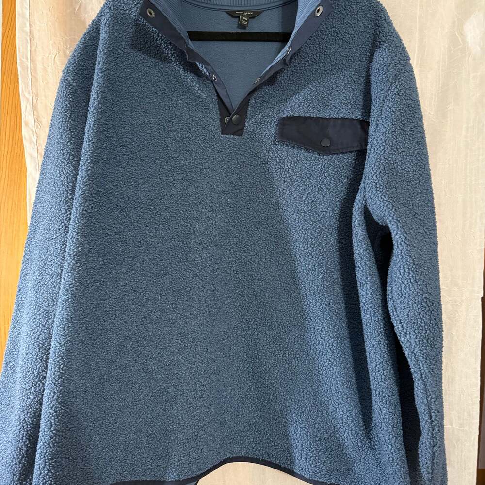 Banana Republic Cream‎ Sherpa Quarter Zip Pullover Sweatshirt